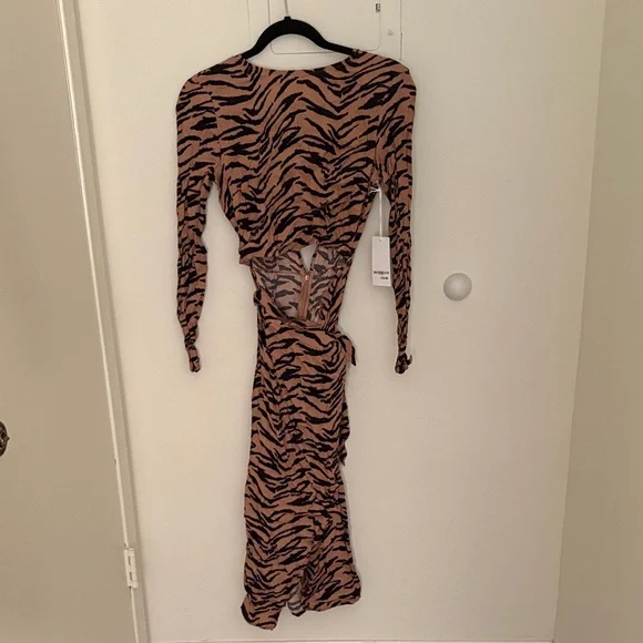 Reformation Tiger Stripe Long Sleeve Dress - Picture 1 of 6